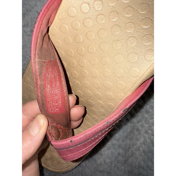 Vionic Red and Tan Sandals - Picture 8 of 12